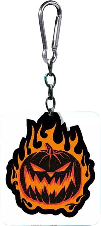 Actual product image Dick Smith Flaming Pumpkin 3D Keyring