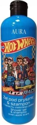 Aura Hot Wheels Shampoo & Shower Gel Green Apple 500ml