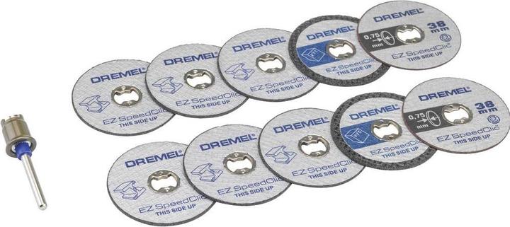 Produktbild Dremel EZ SpeedClic Schneid-Set (Aufspanndorn, 10 Trennscheiben)