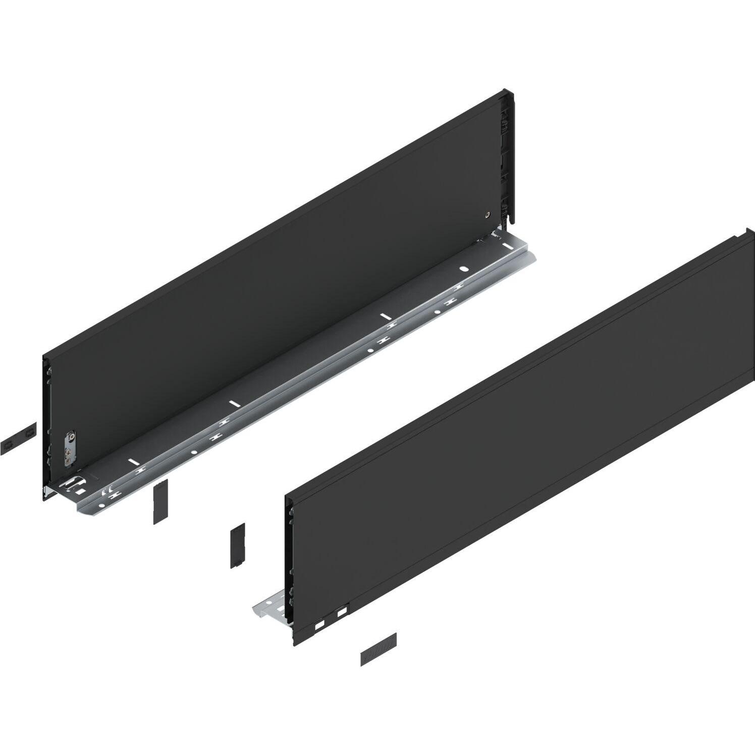 Blum, Schubladenauszüge, LEGRABOX pure Zarge Höhe C, NL 650, Carbonschwarz-matt