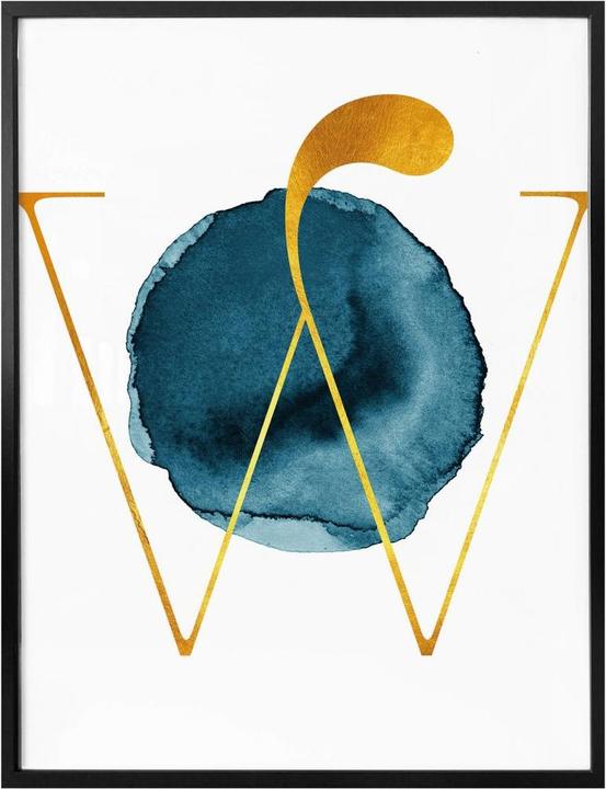 Produktbild Trenddeko Das goldene W (60 x 80 cm)