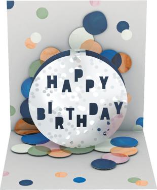 Immagine prodotto Biglietto pop-up - Buon compleanno Disco (1 pz.)