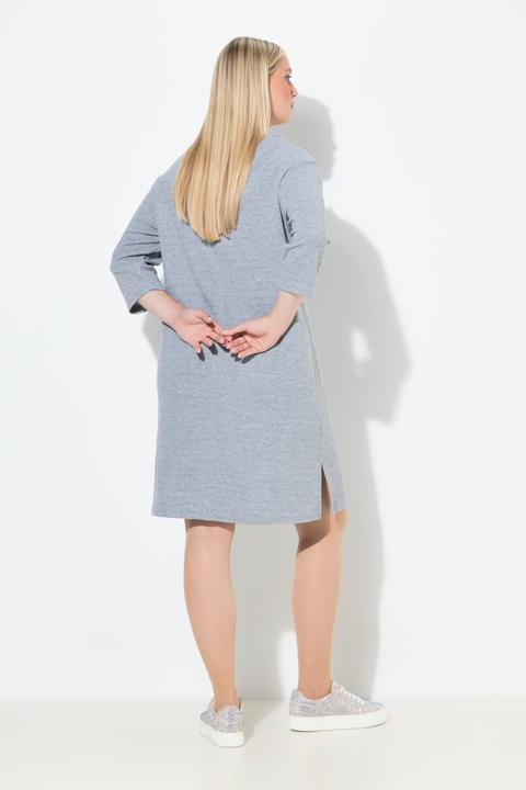 Produktbild Ulla Popken Strickkleid, Struktur, U-Boot-Ausschnitt, 3/4-Arm (60)