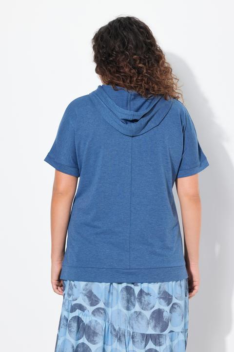 Produktbild Ulla Popken Hoodie, Sommermotiv, Oversized, Kapuze, Halbarm (46, 48)