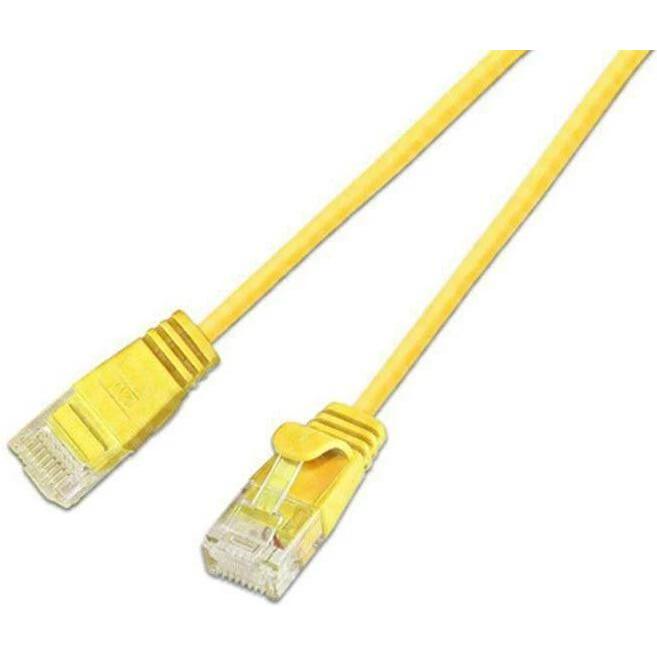 Wirewin Slim Patchkabel: UTP, 7.5m, gelb (U/UTP, CAT6, 7.50 m), Netzwerkkabel
