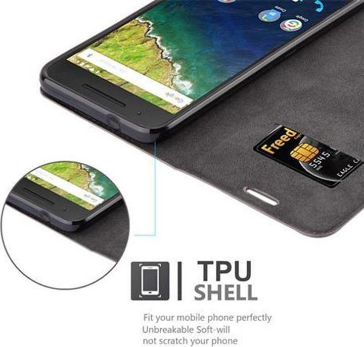 Actual product image Cadorabo Book Invisible Magnet Cover (Huawei Nexus 6P)