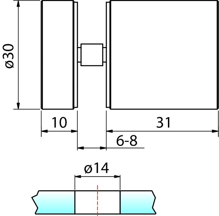 Image du produit Pauli+Sohn Boutons de porte en verre (Poignée de porte)
