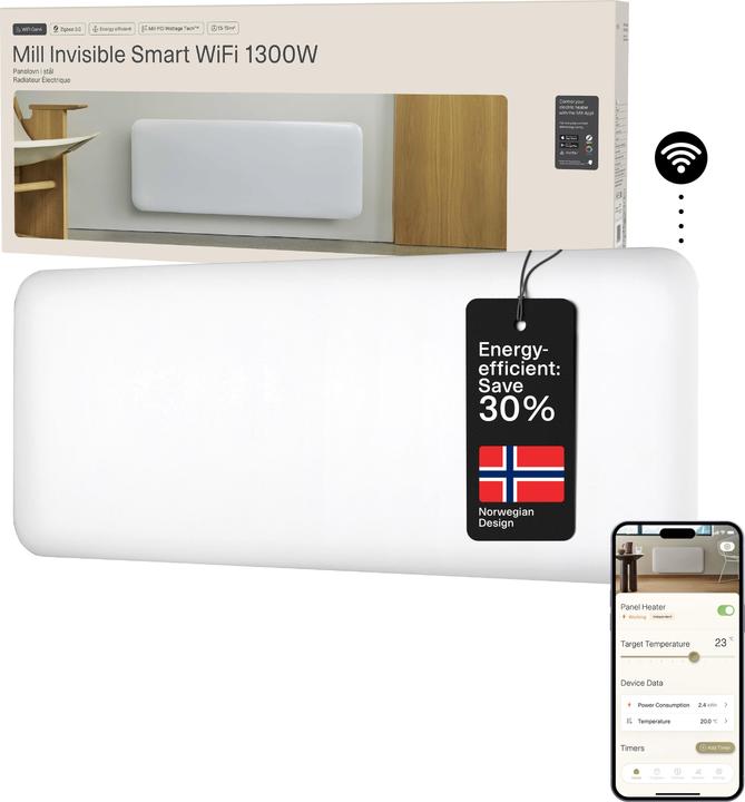 Immagine prodotto Mill Invisible Smart WiFi PanelHeater 1300W