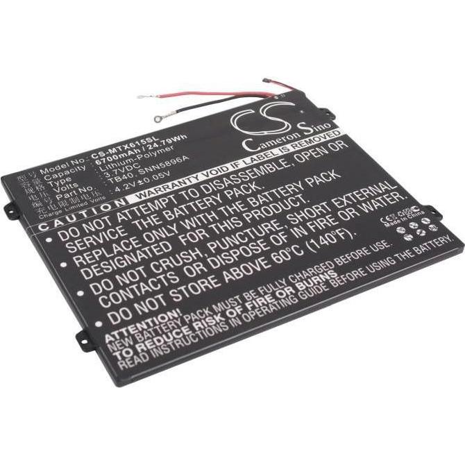 CoreParts Battery for Motorola Mobile (6700 mAh), Notebook Akku, Schwarz