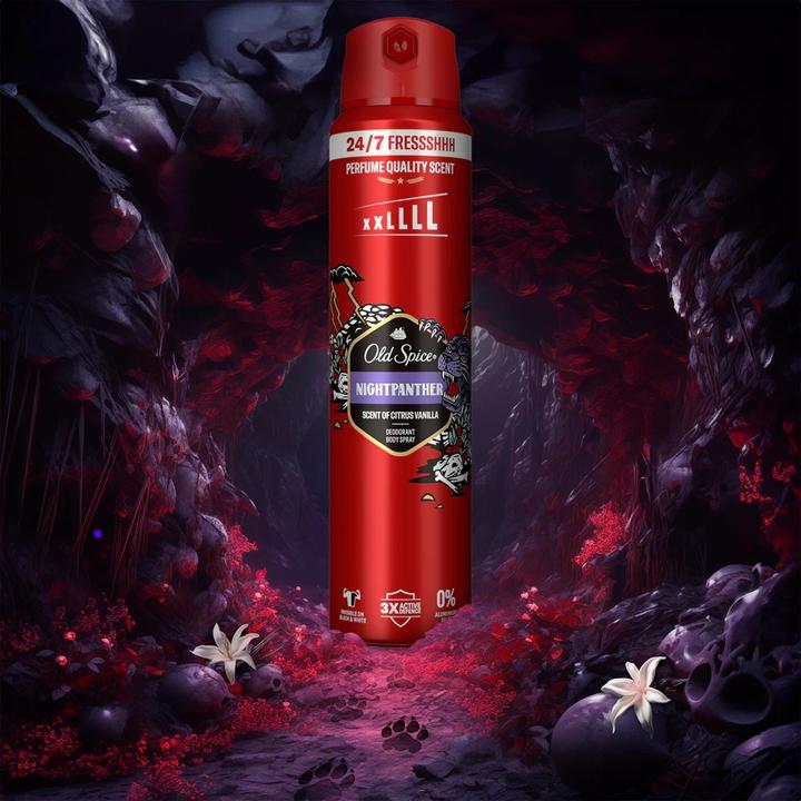 Actual product image Old Spice Nightpanther Deodorant Body Spray 250 Ml (Spray, 250 ml)