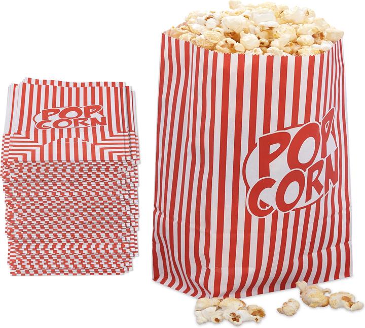 Relaxdays 48x sacchetti di popcorn (48 x)