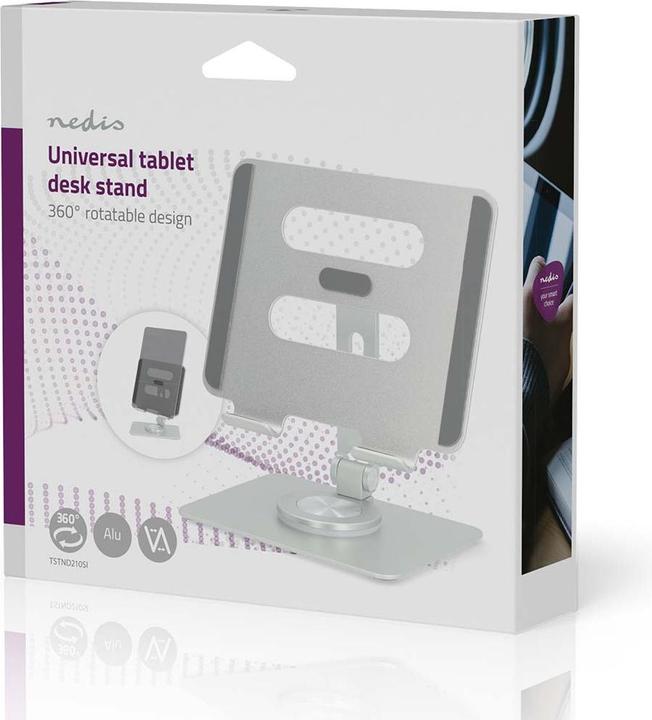 Image du produit Nedis Support pour tablette - Support - Entièrement mobile - Argenté