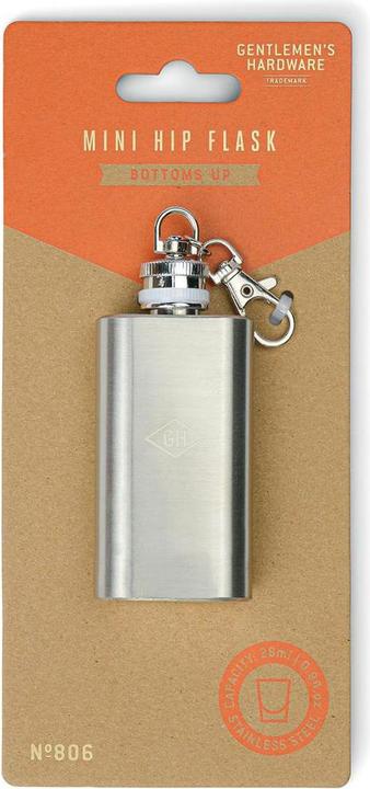 Actual product image Gentlemen's Hardware Mini hip flask key ring