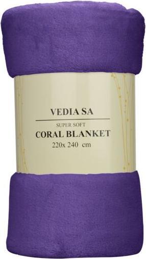 Actual product image Vedia Fleecedecke «Coral» extralang, 220 x 240 cm (240 x 220 cm)