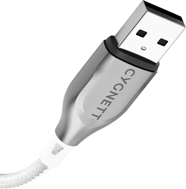 Productafbeelding Cygnett Gepantserde Lightning-naar-USB-A-kabel, wit, 2 m (2 m, USB 2.0, 12 W)