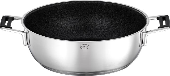Produktbild Rösle Servierpfanne SILENCE PRO Stahlgrau (28 cm, Bratpfanne, Edelstahl)