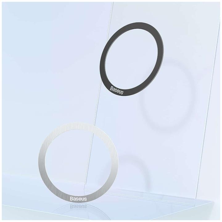 Actual product image Baseus Halo Series Magnetic Metal Ring2pcs/packSilver