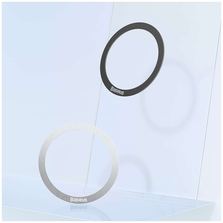 Immagine prodotto Baseus Anello magnetico in metallo della serie Halo (2 pezzi/confezione) Argento