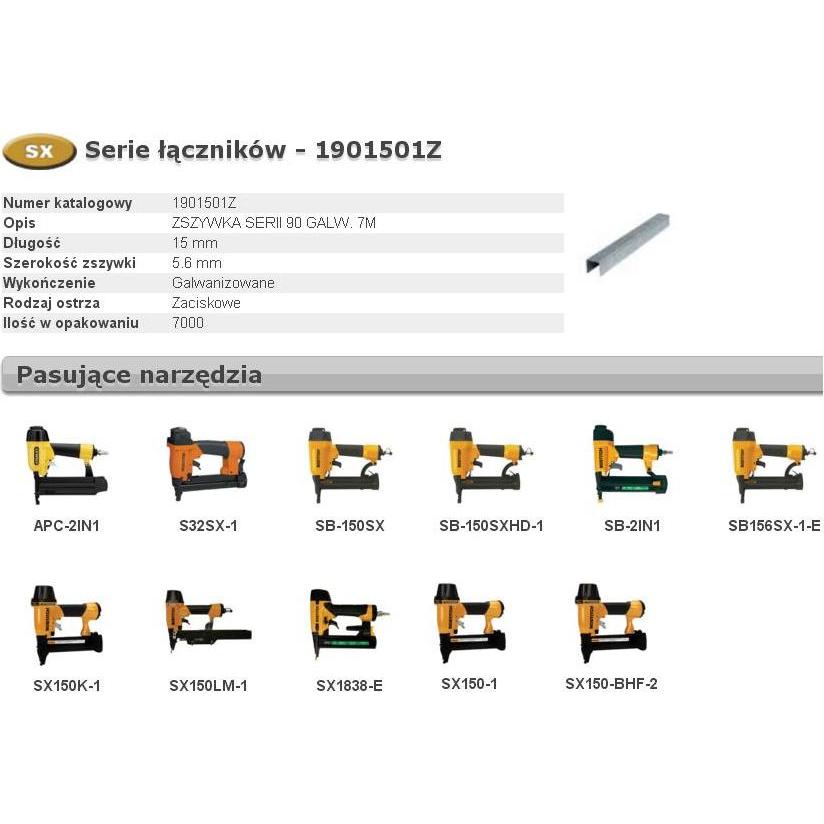 Bostitch, Büroklammer, ZSZYWKI 90 15mm 7000 szt. (7000 x)