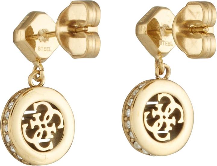 Actual product image Guess 4G Crush Gold Plated Drop Earrings JUBE04154JWYGT/U (10, 925)