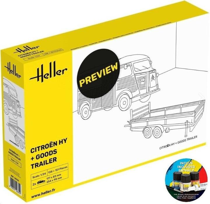 Actual product image Heller STARTER KIT Citroen HY + Goods Trailer