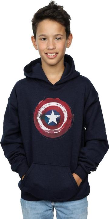 Image du produit - Sweat à capuche CAPTAIN AMERICA SPLATTER SHIELD - Garçon (128)
