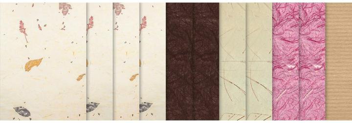 Produktbild Ursus Bastelpapier Natur Leaves, Papierformat: 23 x 33 cm (35 g/m², 10x)