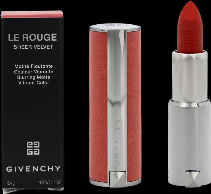 Actual product image Givenchy Le Rouge Sheer Velvet Matte Refillable Lipstick (#032 Rouge Brique)