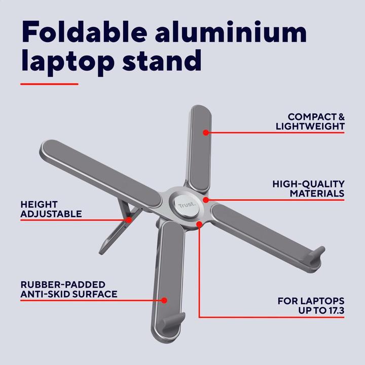 Actual product image Trust Macy Foldable Metal Laptop Stand