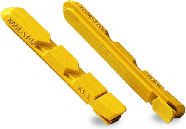 Actual product image Kool Stop Brake rubber V-Brake for XT/XTR - Yellow (Shimano, Rubber)