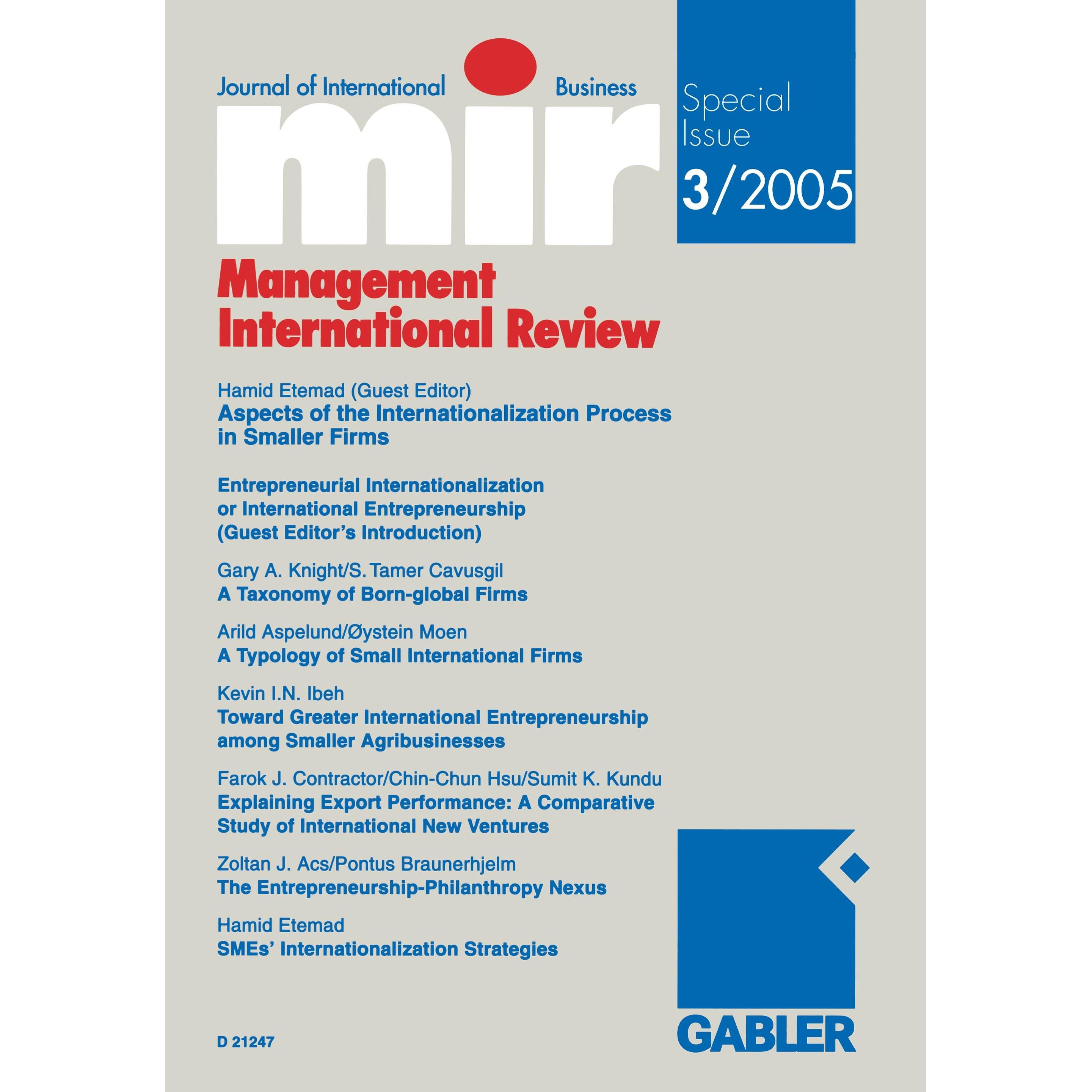 Aspects of the Internationalization Process in Smaller Firms, Sachbücher von Klaus, Hamid Macharzina, Etemad