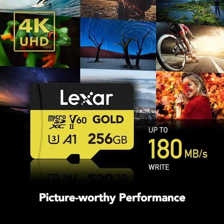 Produktbild Lexar Professional GOLD UHS-II (256 GB, microSDXC, U3, UHS-II)