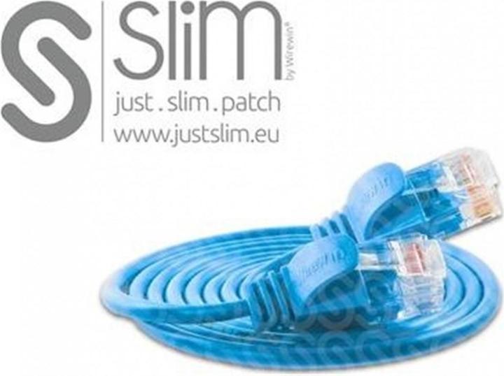 Produktbild Wirewin Slim Patchkabel: UTP, 7.5m, blau (U/UTP, CAT6, 7.50 m)