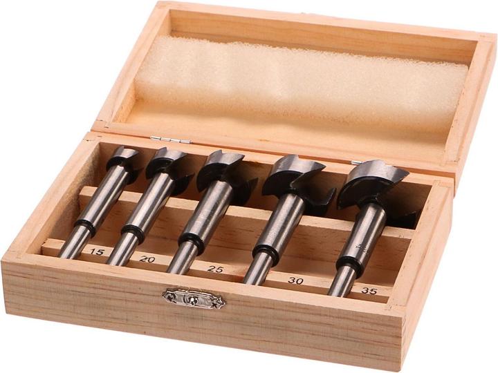 Produktbild GEKO Forellenschneider, für Holz, 5-tlg., 15-20-25-30-35mm, Schaft 8mm