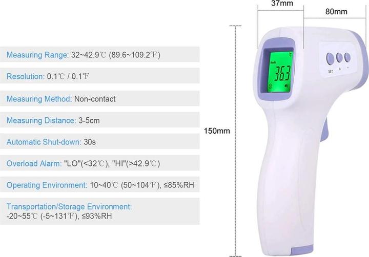 Produktbild Cbx Multifunktionaler Infrarot Thermometer (Berührungslos)