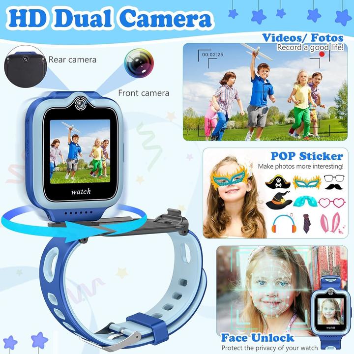 Immagine prodotto Eleoption Smartwatch Bambini GPS 4G Impermeabile con Chiamate Video SOS e Localizzazione (4G)