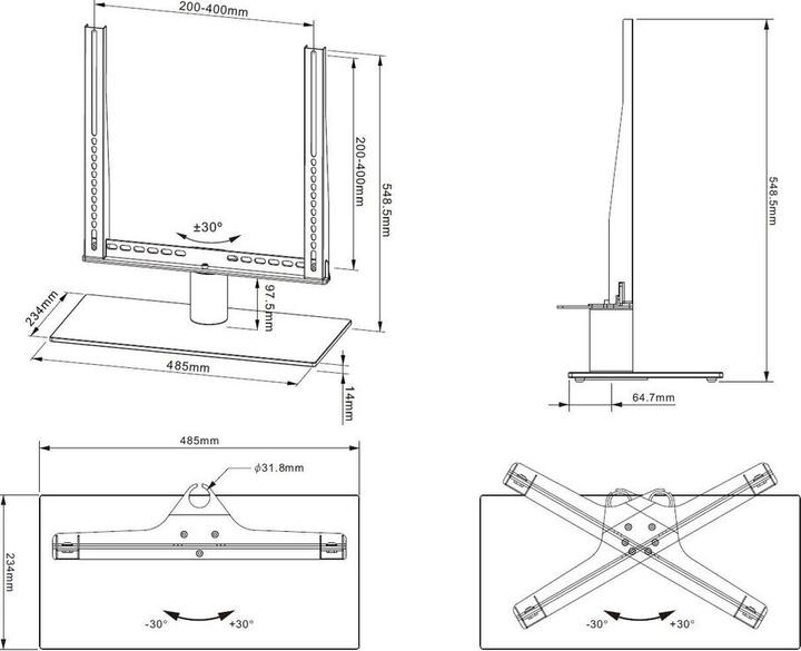 Actual product image Multibrackets M Tablestand M, 32 - 42" (Universal, 42", 30 kg)