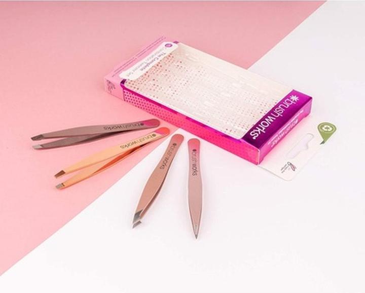 Produktbild Brush Works HD Combination Tweezer 4-Piece Set Rose Gold