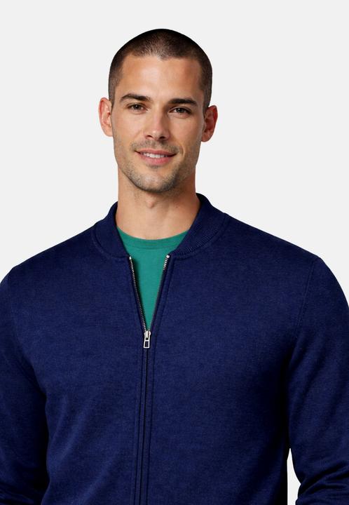 Produktbild Ragman Strickjacke Baseball Cardigan Reissverschluss (M)