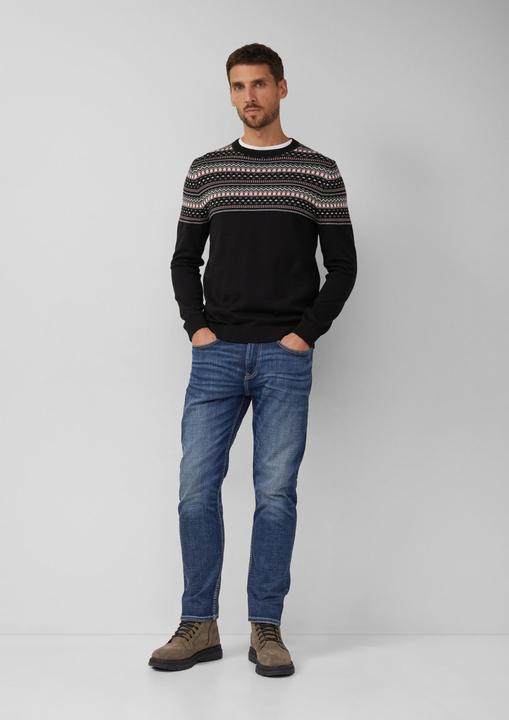 Produktbild s.Oliver Strickpullover Baumwollpullover mit Norwegermuster (XL)