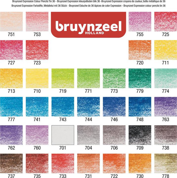 Produktbild Bruynzeel Farbstifte Expression Colour Metalletui, 36 Stück (36x)