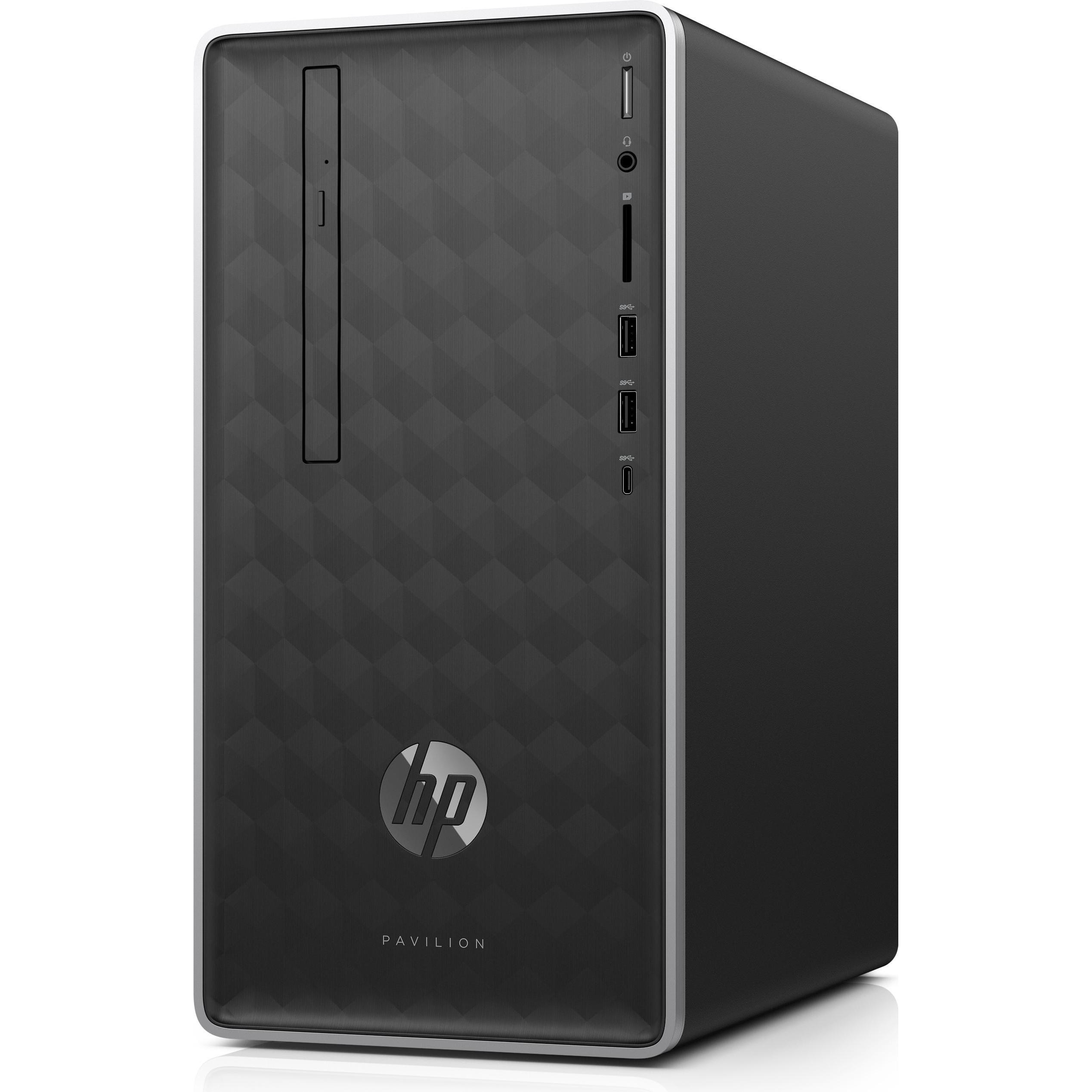 HP Pavilion Desktop 590-a0722ng AMD Dual-Core A9-9425 8 GB RAM 2 TB SATA W10H Black Neu (AMD A9-9425