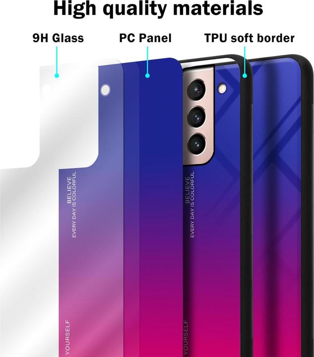 Produktbild Cadorabo TPU 2 Farben Glas Cover (Samsung Galaxy S21 5G)