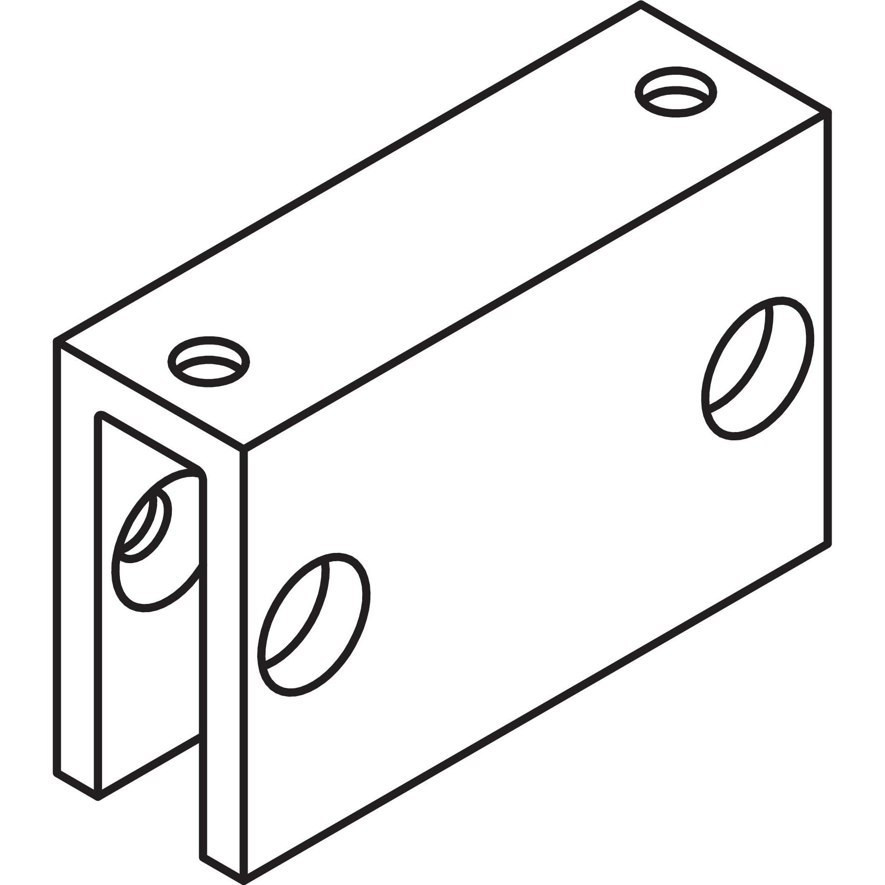 HAWA, Türbeschlag + Scharnier, 24542 Führungsgleiter zum Anschrauben