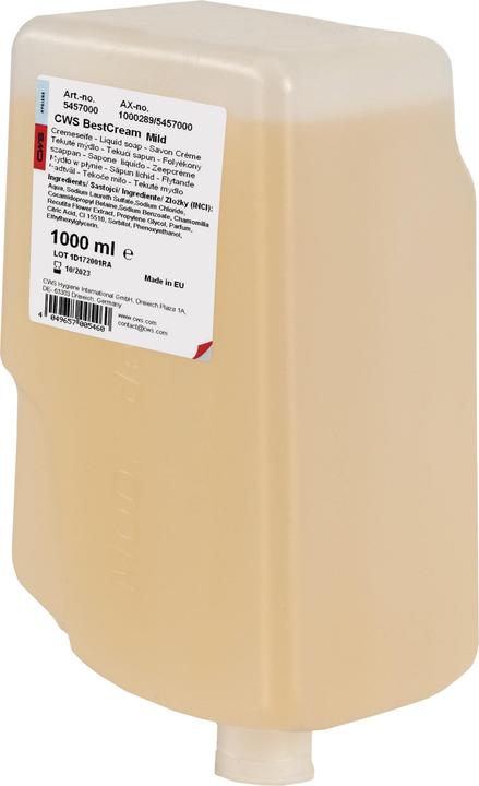 Produktbild CWS ParadiseLine Best Cream Mild Seifencreme 1000ml, 12er Pack (Flüssigseife, Handseife Nachfüllpackung, 1000 ml)