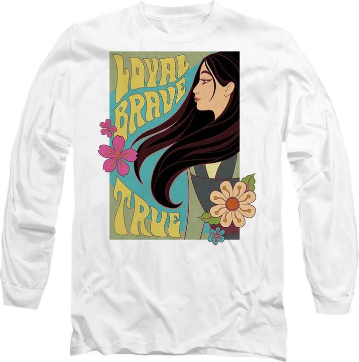 Actual product image Mulan Unisex Adult Loyal Brave True T-Shirt (L)