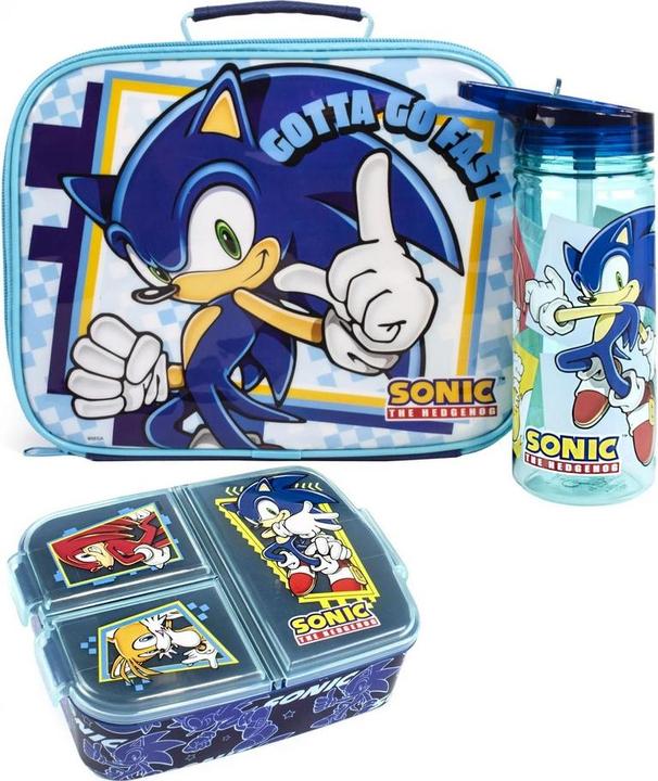 Immagine prodotto Sonic The Hedgehog Borsa per il pranzo e bottiglia Gotta Go Fast