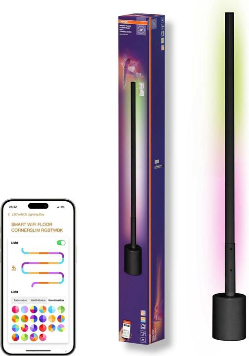 Produktbild Osram Smart Wifi Floor Corner Slim With Remote Control Black Slim RGB + Tw + Rc (280 lm)