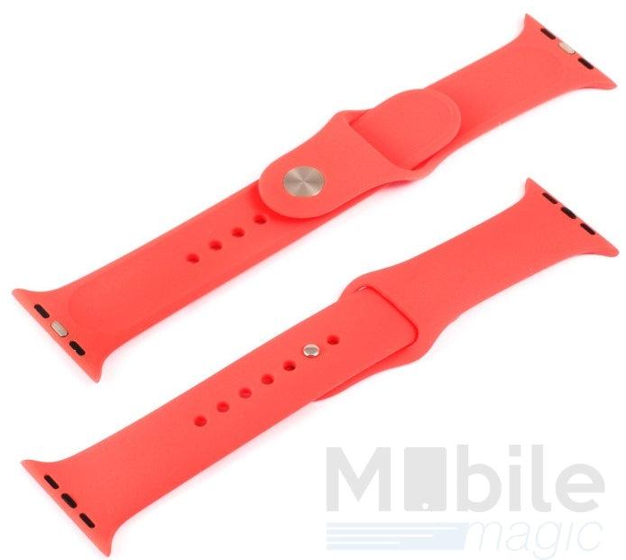 Actual product image Hermex Apple Watch 40mm / 38mm Silicone Strap S/M RED (38 mm, 40 mm, Silicone)