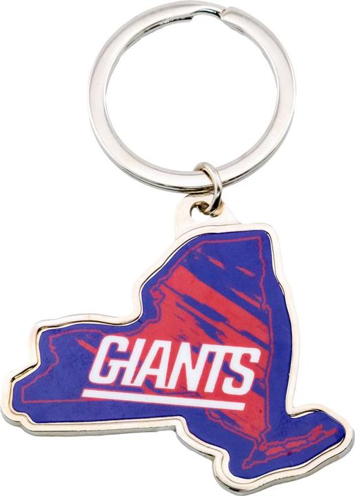 Actual product image New York Giants State Shaped Keyring